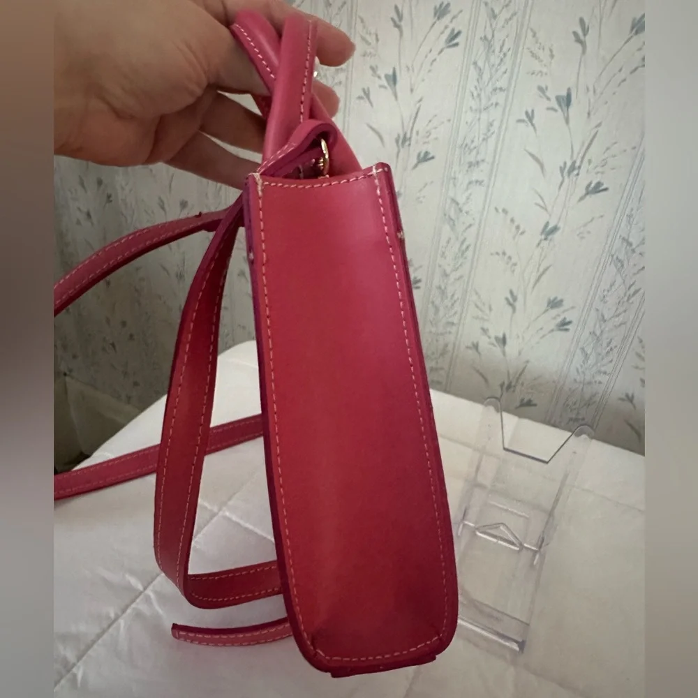 Anna Paola Pink Leather Mini Crossbody - Picture 3 of 11